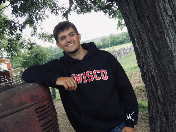 Wisco (Varsity) -Black Unisex Hoodie
