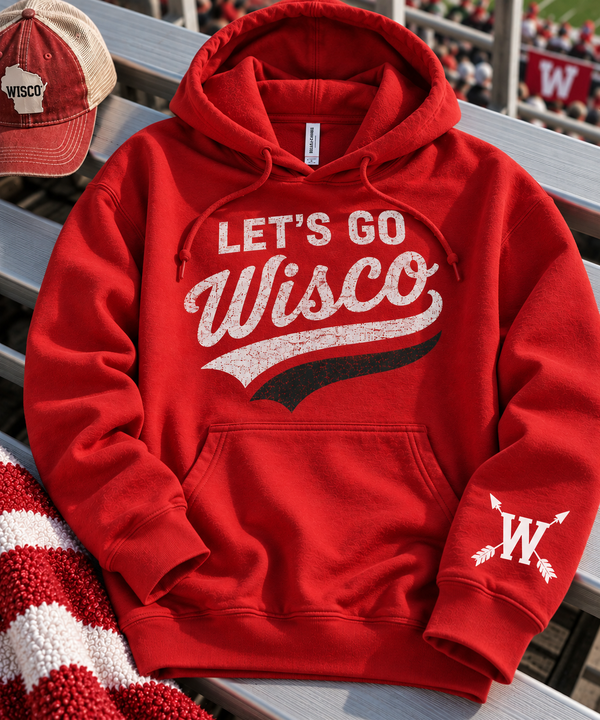 Let's Go Wisco - Red Unisex Hoodie