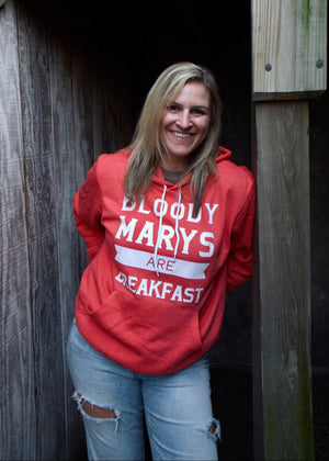 Bloody Marys Are Breakfast - Red Unisex Hoodie