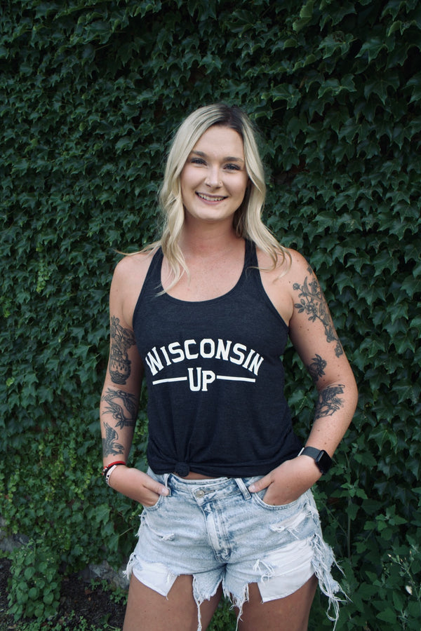 Wisconsin Up - Ladies Racerback Tank