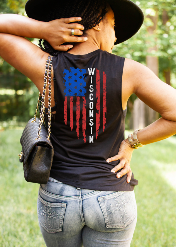 Wisconsin Flag - Unisex Muscle Tank