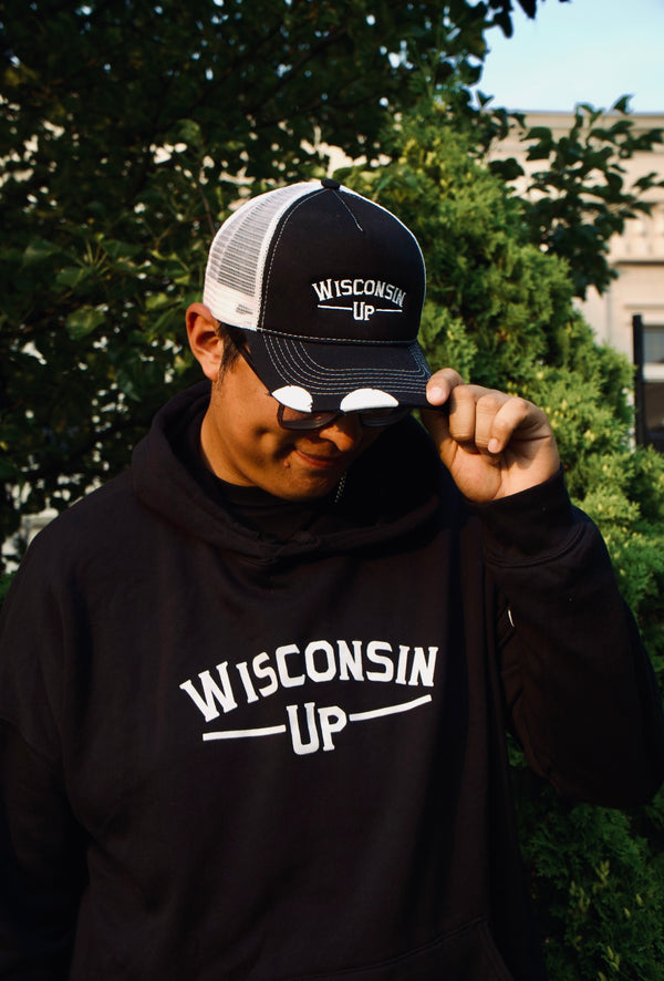 Wisconsin Up - Unisex Black Hoodie