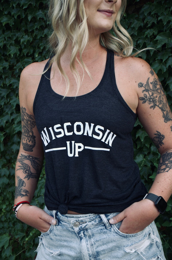 Wisconsin Up - Ladies Racerback Tank