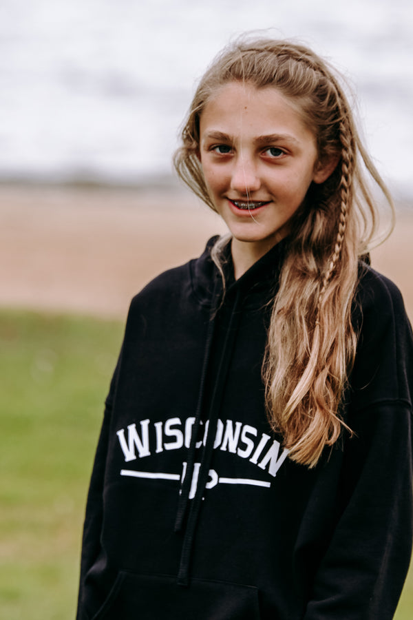 Wisconsin Up - Unisex Black Hoodie