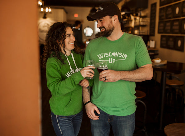 Wisconsin Up (Shamrock) - Hoodie