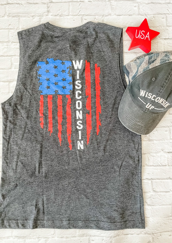 WISCONSIN FLAG - MUSCLE TANK