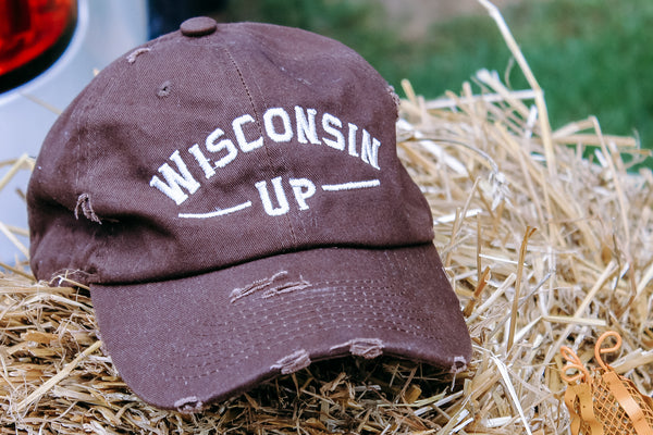 Wisconsin Up - Brown Low Profile Dad Hat