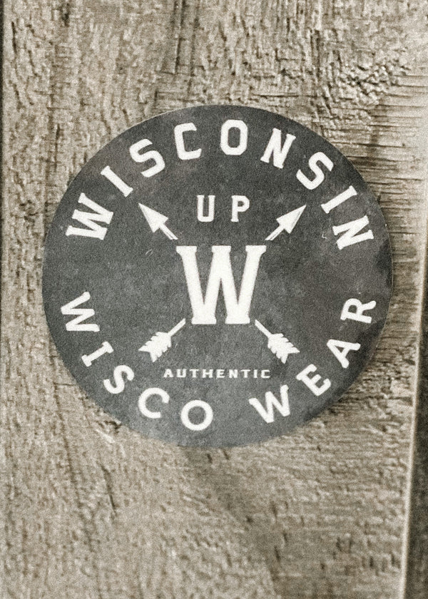 Wisconsin Up - LOGO Chalkboard Circle Sticker