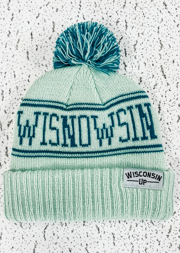 WISNOWSIN - Toboggan Hat (Mint + Green)