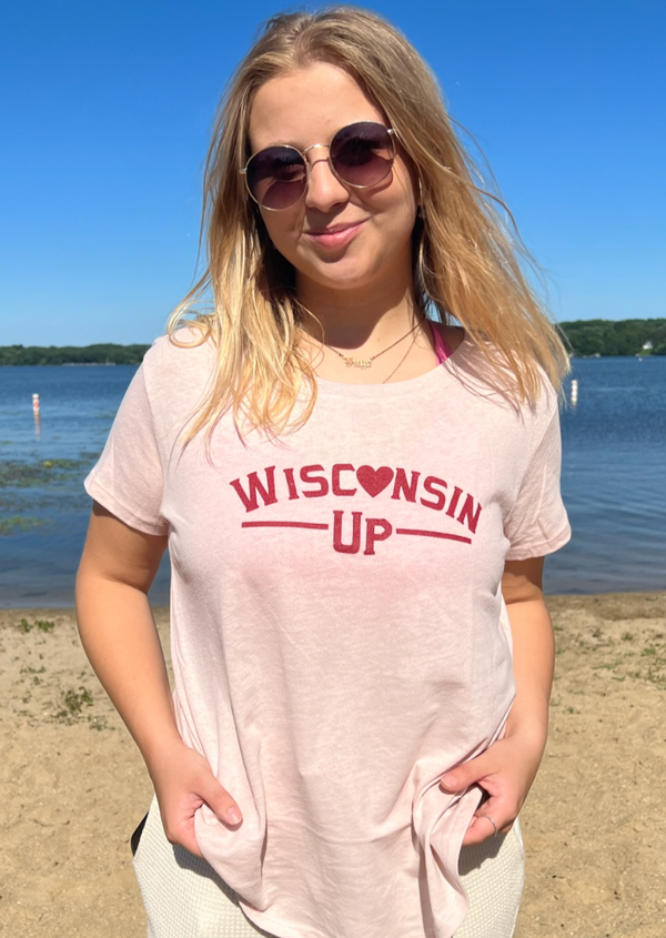 Wisconsin Up (Heart) - Ladies TShirt