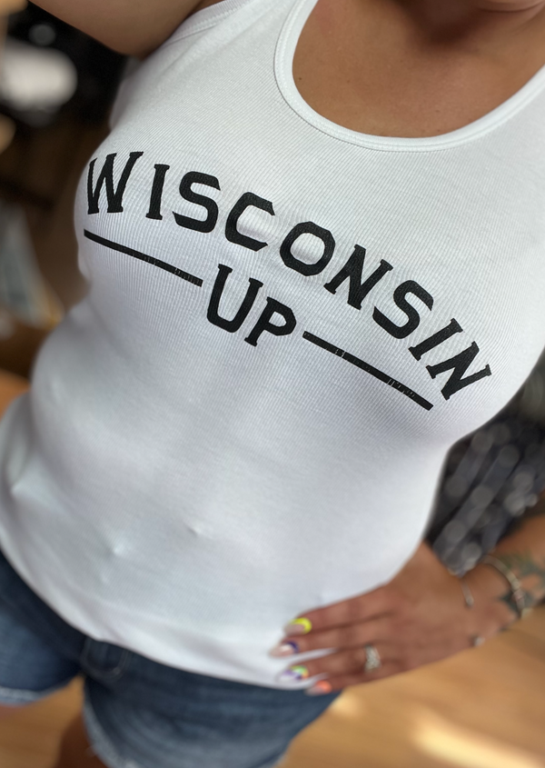 Wisconsin Up - Ladies Beater Tank