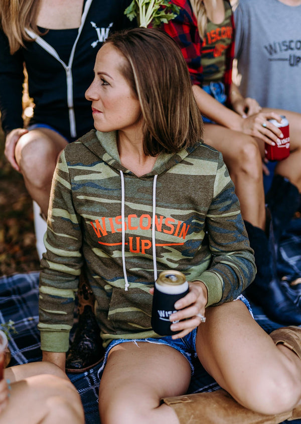 Wisconsin Up - Camo Hoodie