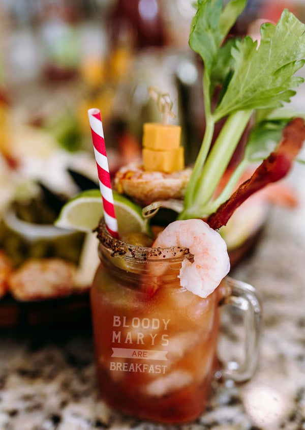 Bloody Marys Are Breakfast - Mason Jar